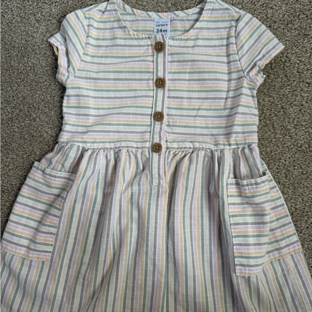 Carter's Multicolor Striped Casual Dress